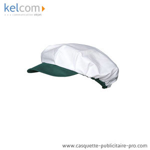 Casquette Boucher-publicitaire Blanc Vert