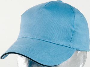 casquette broderie Bleu ciel