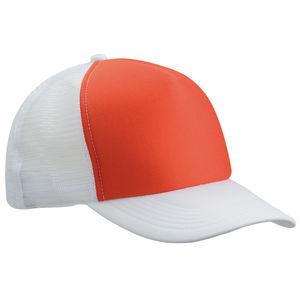 Casquette cammionneur Orange Blanc