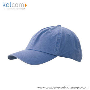 Casquette délavée personnalisable Bleu chrome