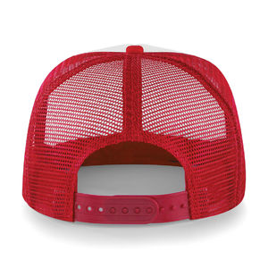 Casquette personnalisée 5 panneaux avec filet | Buvu Rose Blanc 2