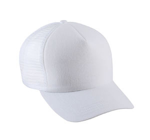 Casquette personnalisée 5 panneaux avec filet | Cyje Blanc