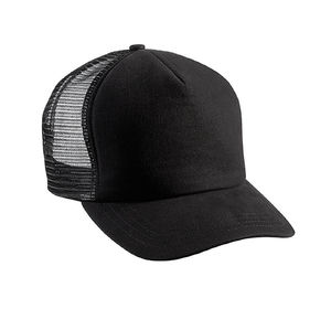 Casquette personnalisée 5 panneaux avec filet | Cyje Noir