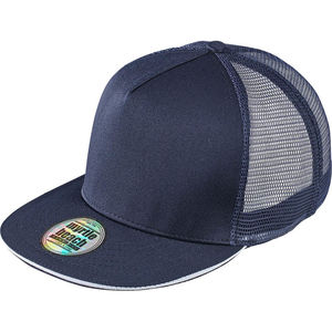 Casquette personnalisée 5 panneaux avec filet | Puci Marine Blanc