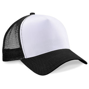 Casquette personnalisée 5 panneaux avec filet | Sytta Noir Blanc 1