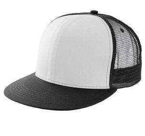 Casquette personnalisée 6 panneaux avec filet | Fuse Blanc Noir