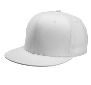 Casquette personnalisée 6 panneaux avec filet | Fuse Blanc