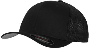 Casquette personnalisée 6 panneaux avec filet | Lime Noir 1