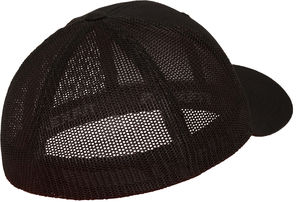 Casquette personnalisée 6 panneaux avec filet | Lime Noir 3