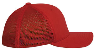 Casquette personnalisée 6 panneaux avec filet | Lime Rouge 2