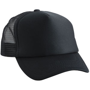 Casquette personnalisée 5 panneaux avec filet | Zoojy Noir Noir