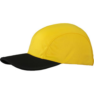 Casquette personnalisée classique 4 panneaux | Gesu Jaune Noir