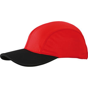 Casquette personnalisée classique 4 panneaux | Gesu Rouge Noir