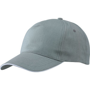 Casquette personnalisée classique 5 panneaux | Cafe Gris foncé Blanc