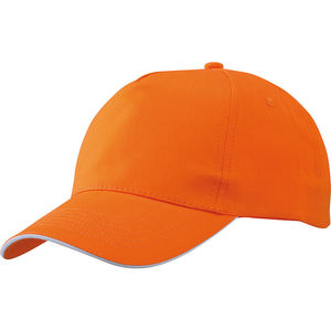 Casquette personnalisée classique 5 panneaux | Cafe Orange Blanc