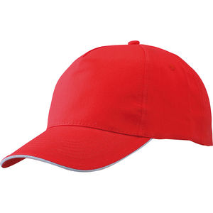 Casquette personnalisée classique 5 panneaux | Cafe Rouge Blanc