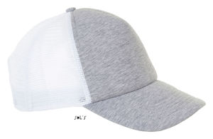 Casquette personnalisée classique 5 panneaux | Dodge Gris mélangé Blanc 2