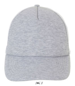 Casquette personnalisée classique 5 panneaux | Dodge Gris mélangé Bordeaux