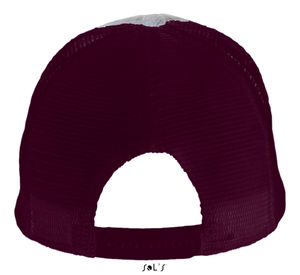 Casquette personnalisée classique 5 panneaux | Dodge Gris mélangé Bordeaux 1