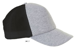 Casquette personnalisée classique 5 panneaux | Dodge Gris mélangé Noir 2