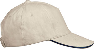 Casquette personnalisée classique 5 panneaux | Hiny Naturel Marine