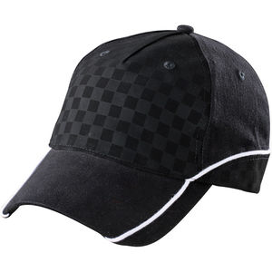 Casquette personnalisée classique 5 panneaux | Luki Noir Blanc