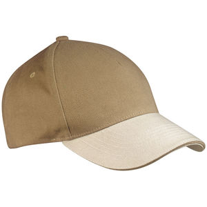 Casquette personnalisée classique 5 panneaux | Suce Beige Foncé Naturel