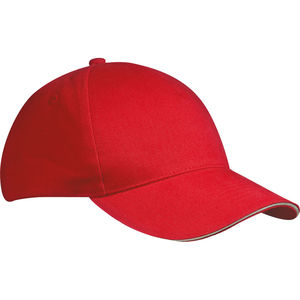 Casquette personnalisée classique 5 panneaux | Suce Rouge Blanc