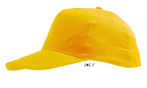 Casquette personnalisée classique 5 panneaux | Sunny Jaune