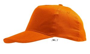 Casquette personnalisée classique 5 panneaux | Sunny Orange