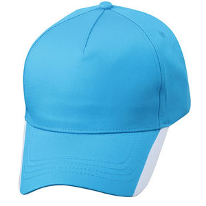 Casquette personnalisée classique 5 panneaux | Yooki Aqua Blanc