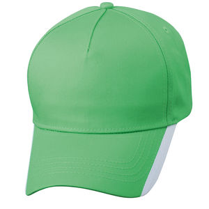 Casquette personnalisée classique 5 panneaux | Yooki Vert citron Blanc