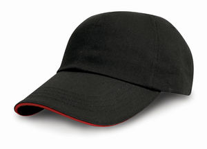 Casquette personnalisée classique 6 panneaux | Givi Noir Rouge 1