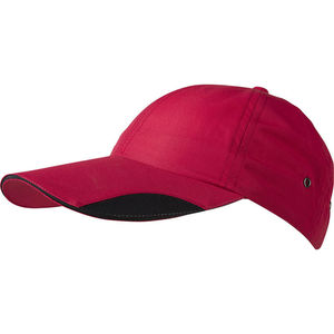 Casquette personnalisée classique 6 panneaux | Gyzi Rouge indien Noir