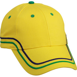 Casquette personnalisée classique 6 panneaux | Moomy Jaune Soleil Vert Bleu