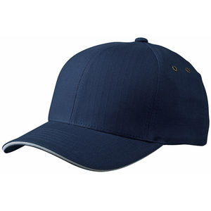 Casquette personnalisée classique 6 panneaux | Poole Marine Argent