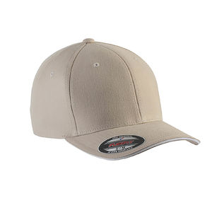 Casquette personnalisée classique 6 panneaux | Quke Beige Blanc