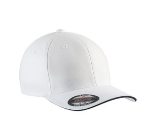 Casquette personnalisée classique 6 panneaux | Quke Blanc Marine