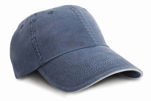 Casquette personnalisée classique 6 panneaux | Fine Cotton Marine Bleu Mastic 1