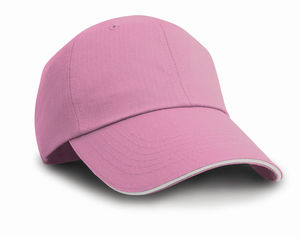 Casquette personnalisée classique 6 panneaux | Herringbone Rose Blanc 1