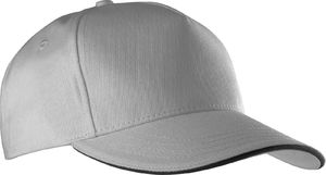 Casquette personnalisée classique 5 panneaux | Looloo Gris Clair Gris foncé