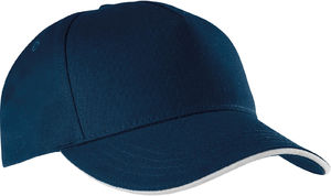 Casquette personnalisée classique 5 panneaux | Looloo Marine Blanc