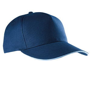 Casquette personnalisée classique 5 panneaux | Looloo Marine Bleu ciel