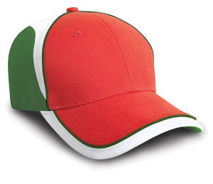 Casquette personnalisée classique 6 panneaux | National Vert Rouge 1