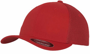 Casquette personnalisée classique 6 panneaux | Tactel Mesh Rouge 1