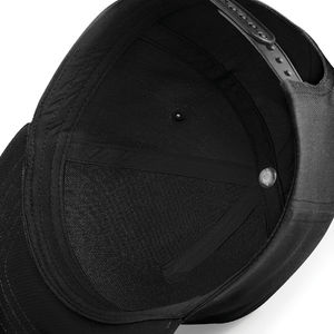 Casquette personnalisée plate 6 panneaux | Biffa Noir Noir 3