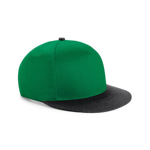 Casquette personnalisée plate 6 panneaux | Biffa Vert Kelly Noir 1