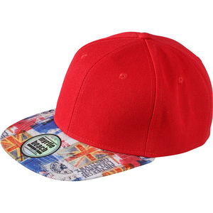 Casquette personnalisée plate 6 panneaux | Rata Multicouleurs Rouge