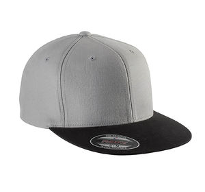 Casquette personnalisée plate 6 panneaux | Sinni Gris Clair Noir