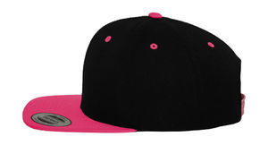 Casquette personnalisée plate 6 panneaux | Tetu Black Neon pink 3